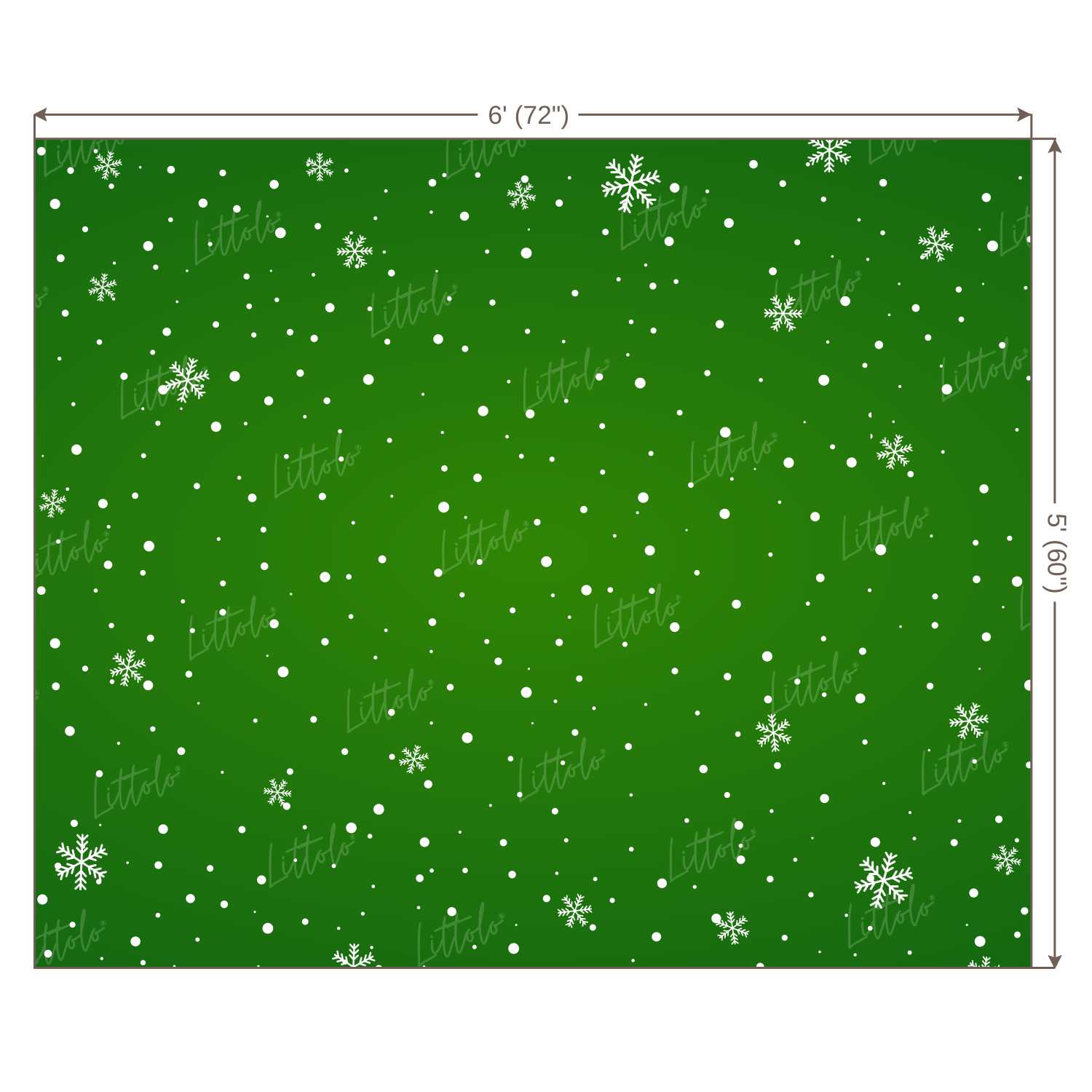 LB0107 Christmas Snow Flakes | Green Festivals and Seasons Backdrop