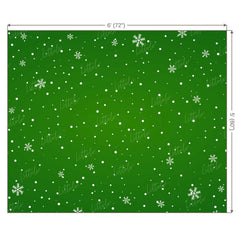LB0107 Christmas Snow Flakes | Green Festivals and Seasons Backdrop