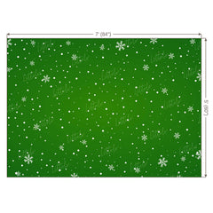 LB0107 Christmas Snow Flakes | Green Festivals and Seasons Backdrop