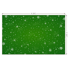 LB0107 Christmas Snow Flakes | Green Festivals and Seasons Backdrop