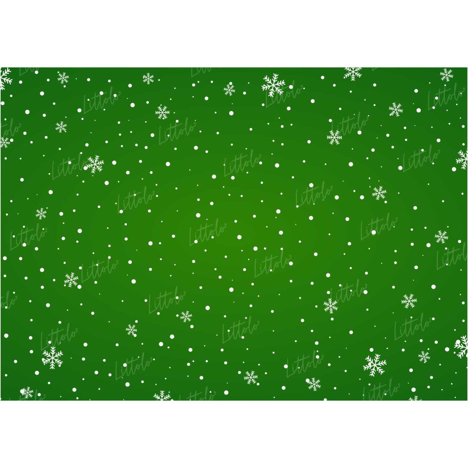 LB0107 Christmas Snow Flakes | Green Festivals and Seasons Backdrop