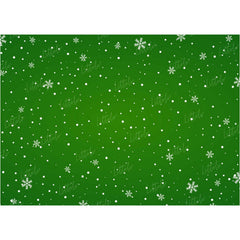 LB0107 Christmas Snow Flakes | Green Festivals and Seasons Backdrop