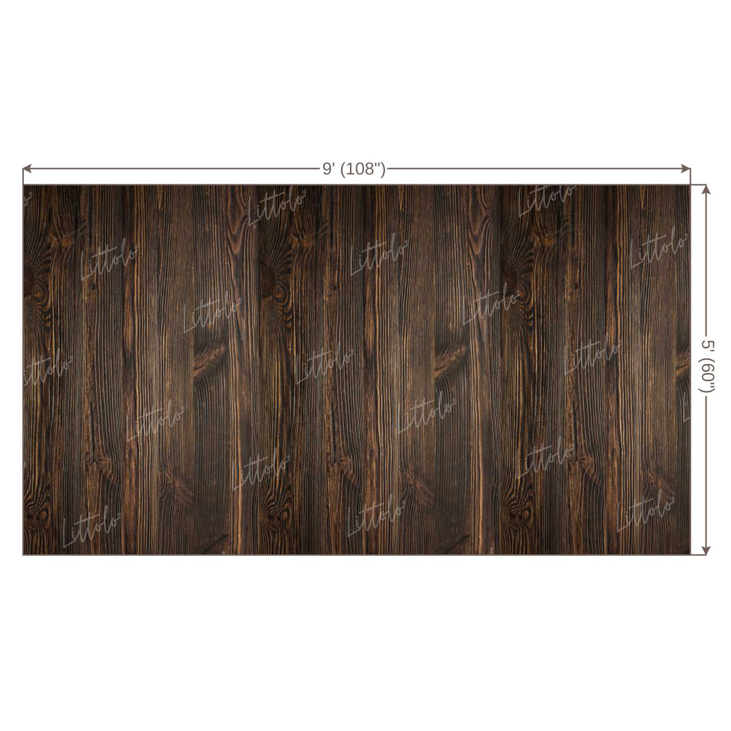 LB0126 Brown Planks Backdrop