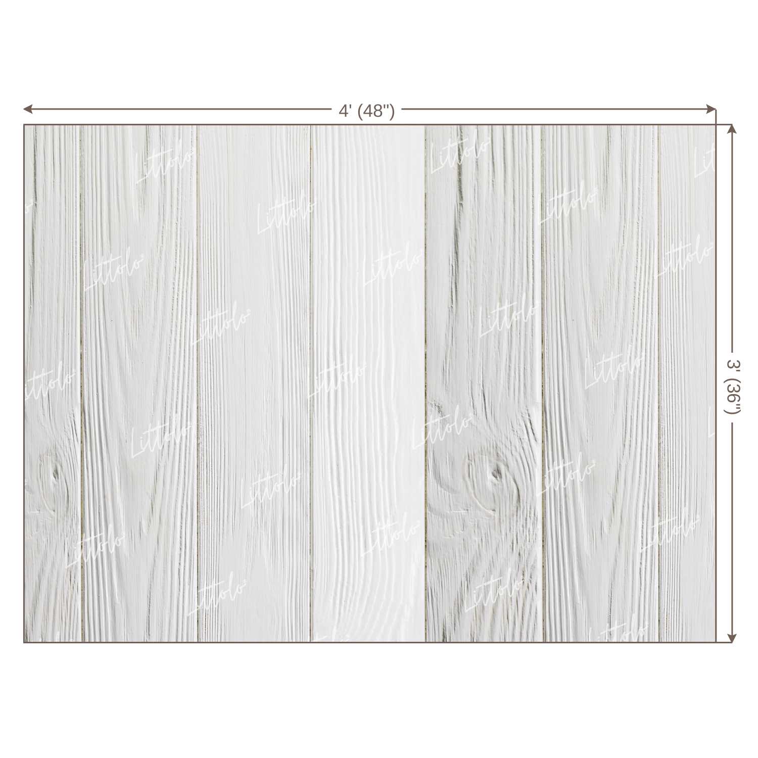 LB0133 White Planks Backdrop