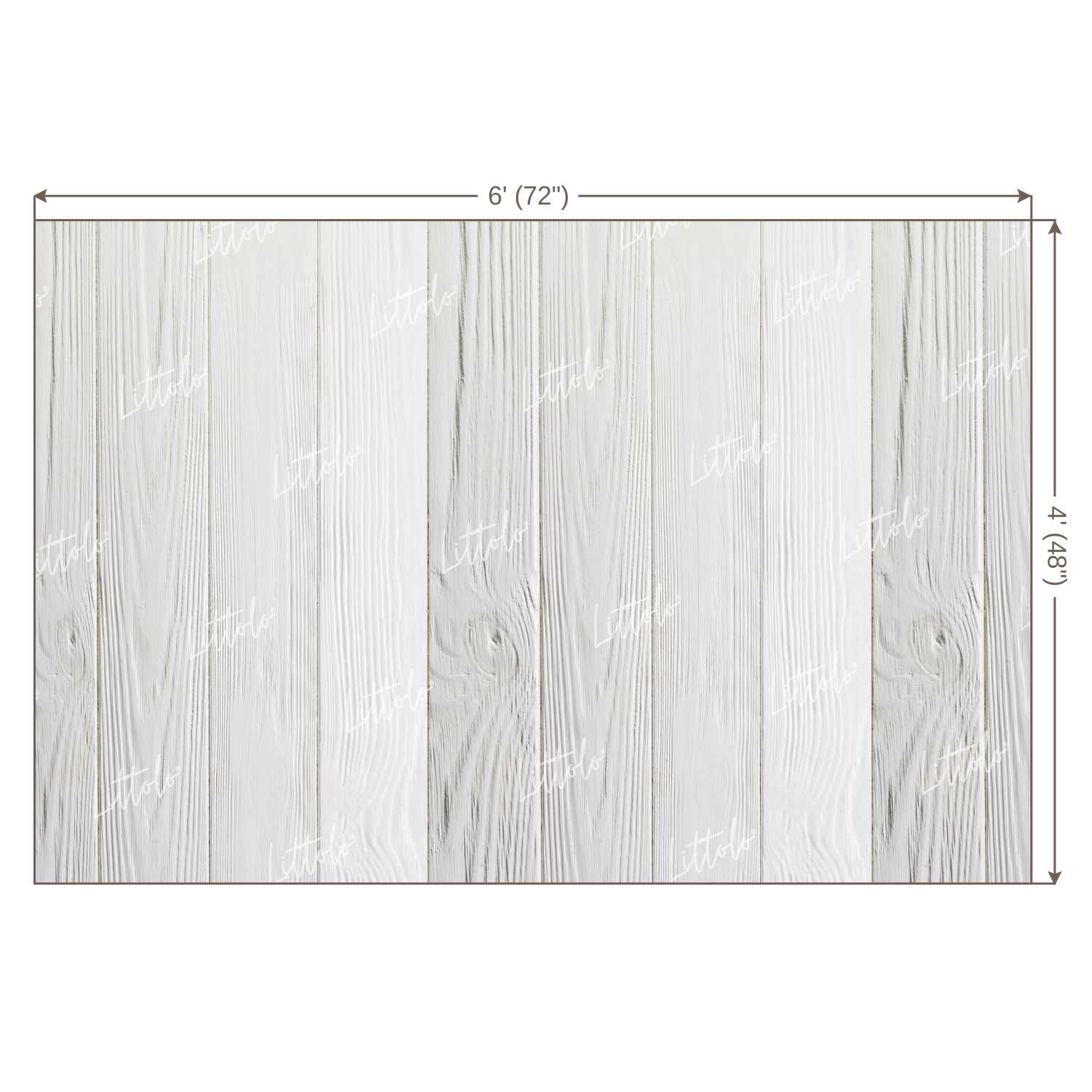LB0133 White Planks Backdrop