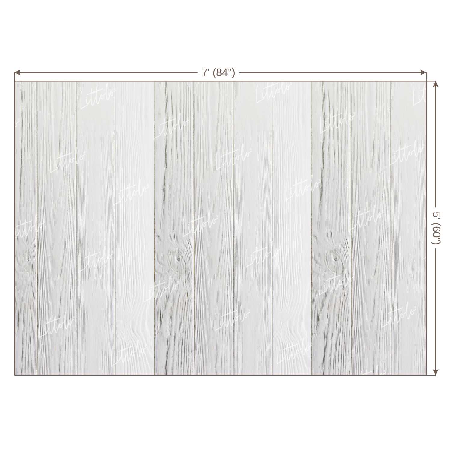 LB0133 White Planks Backdrop