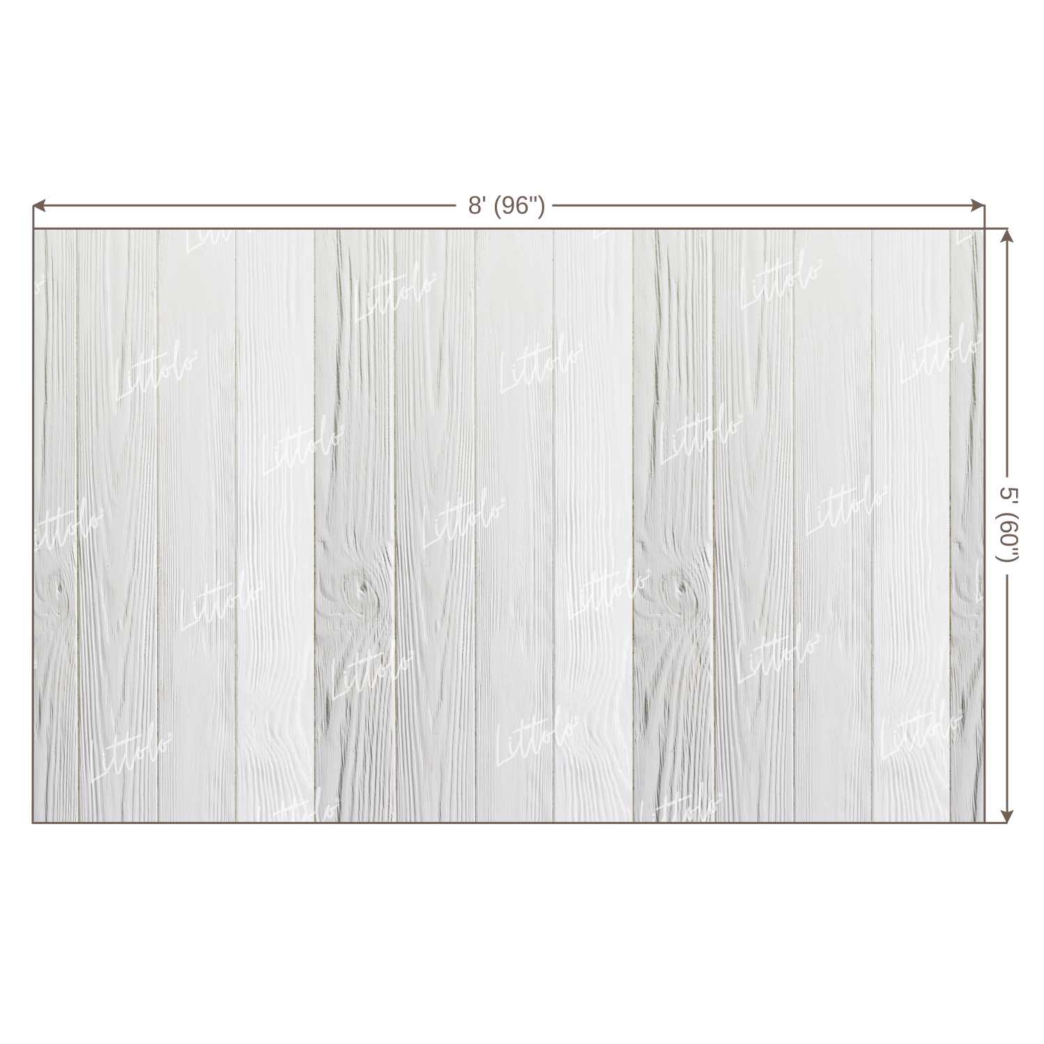 LB0133 White Planks Backdrop