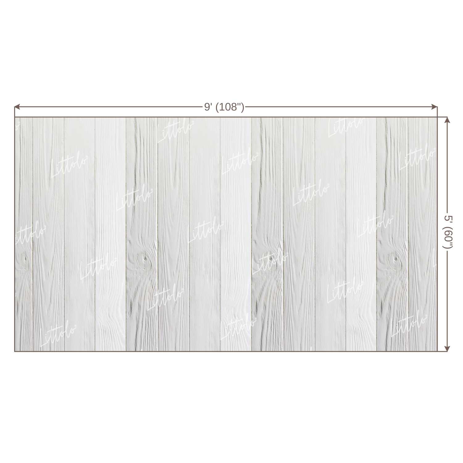 LB0133 White Planks Backdrop