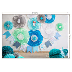 LB0142 Balloons and Cake Smash Backdrop