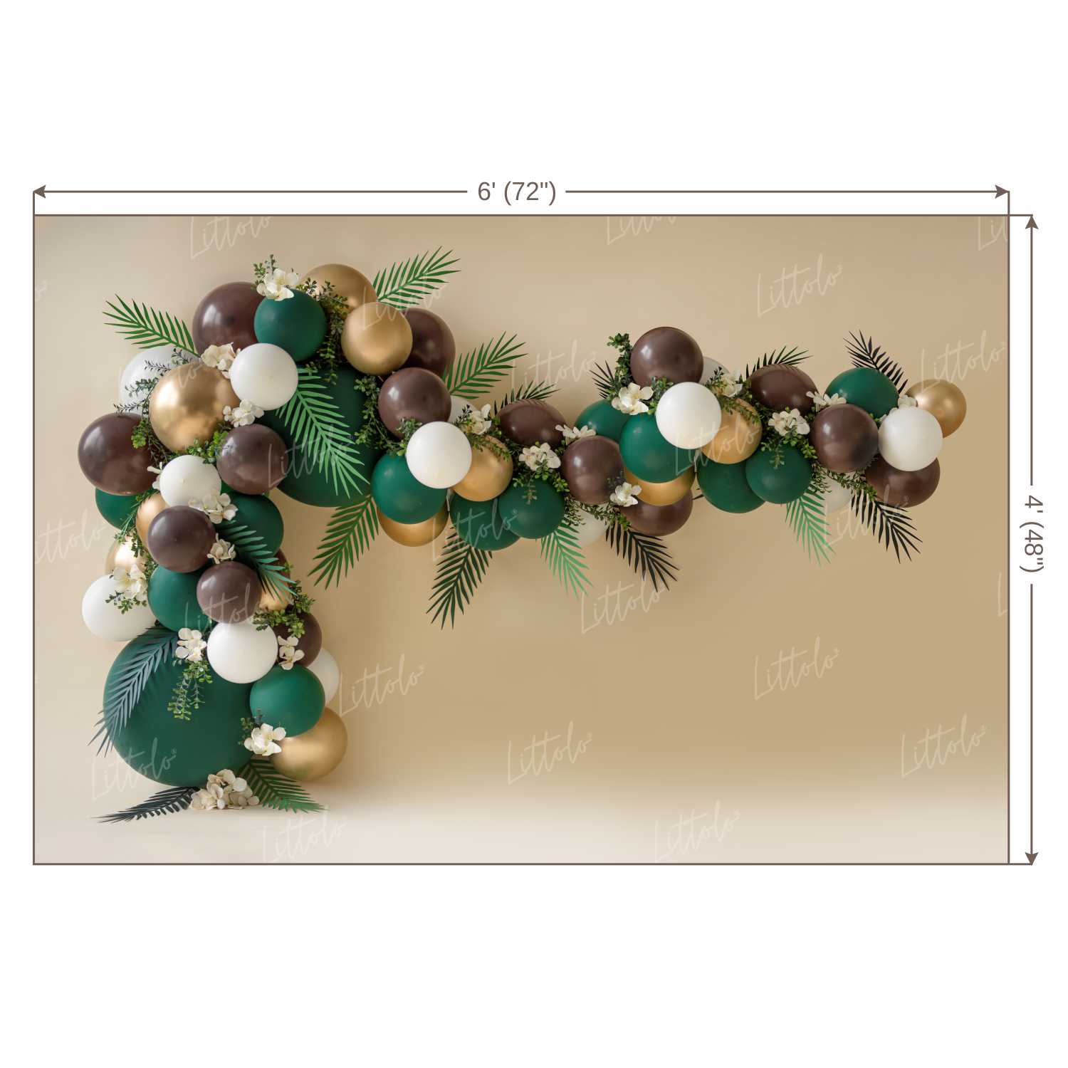 LB0148 Balloons and Cake Smash Backdrop