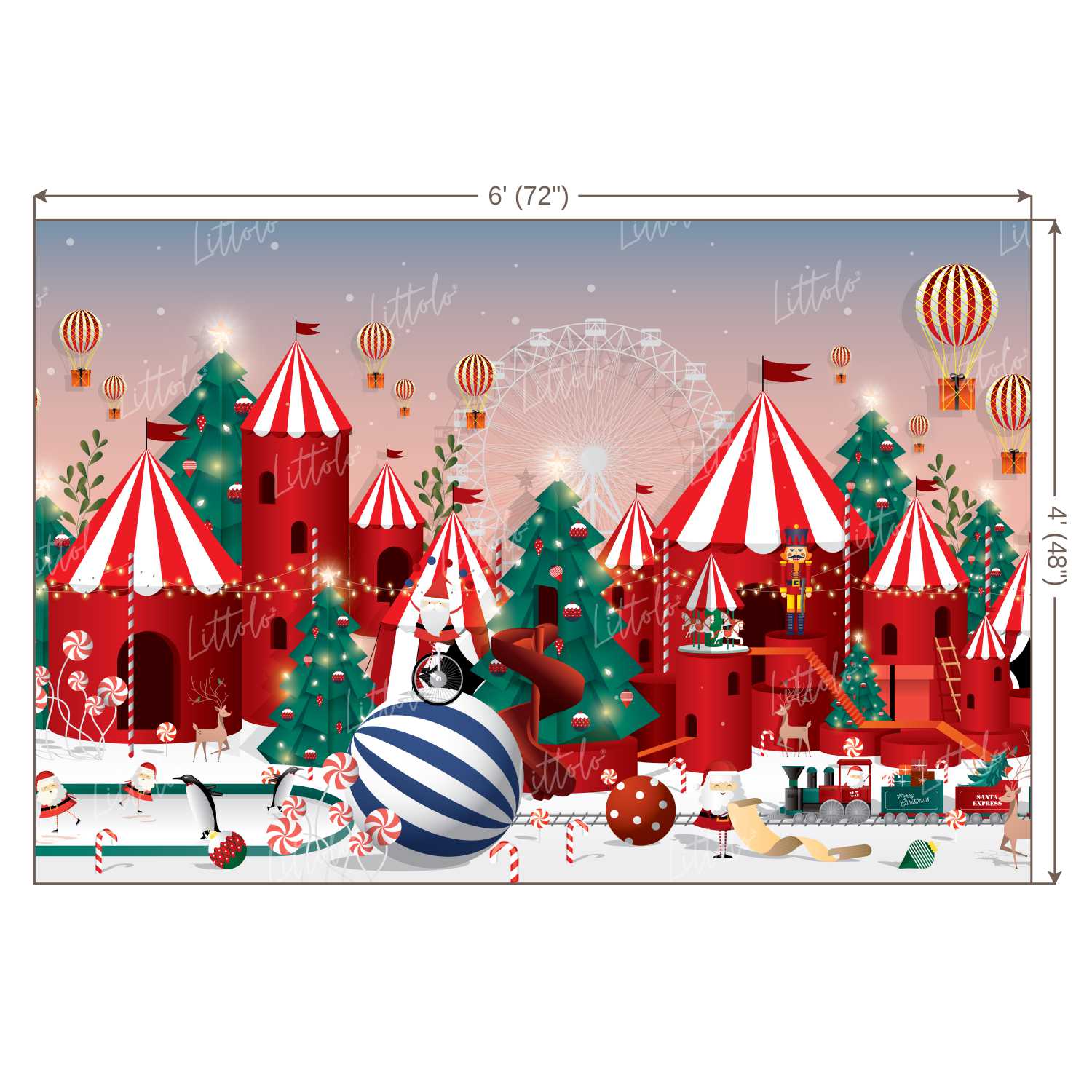LB0158 Christmas Festivals and Seasons Backdrop