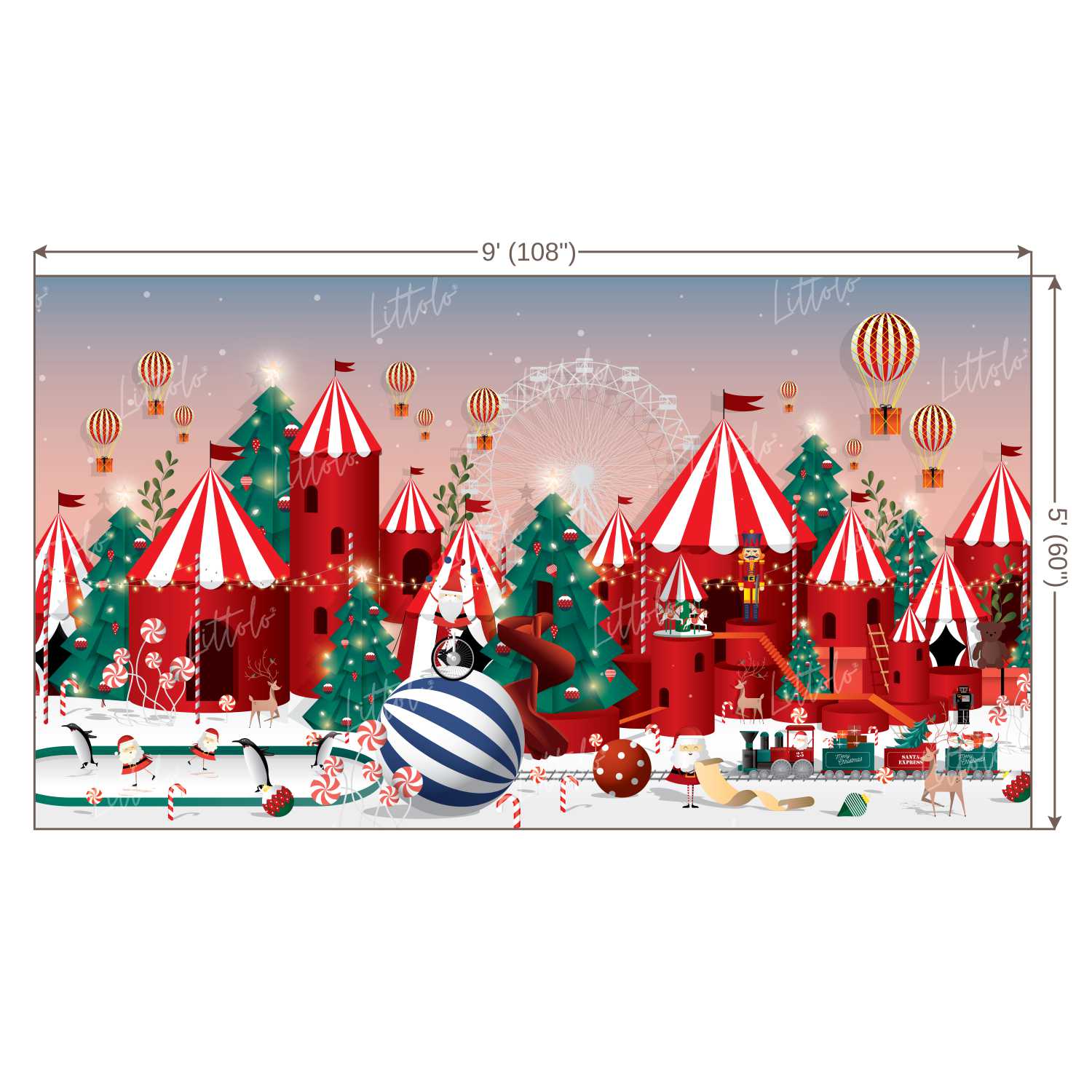 LB0158 Christmas Festivals and Seasons Backdrop