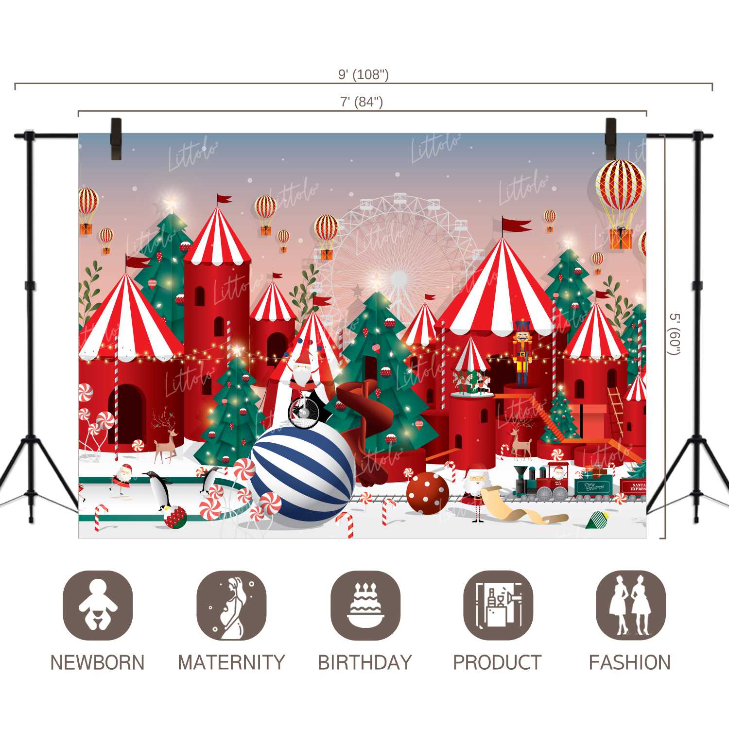 LB0158 Christmas Festivals and Seasons Backdrop