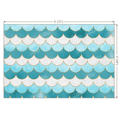LB0166 Mermaid Fins Theme Backdrop