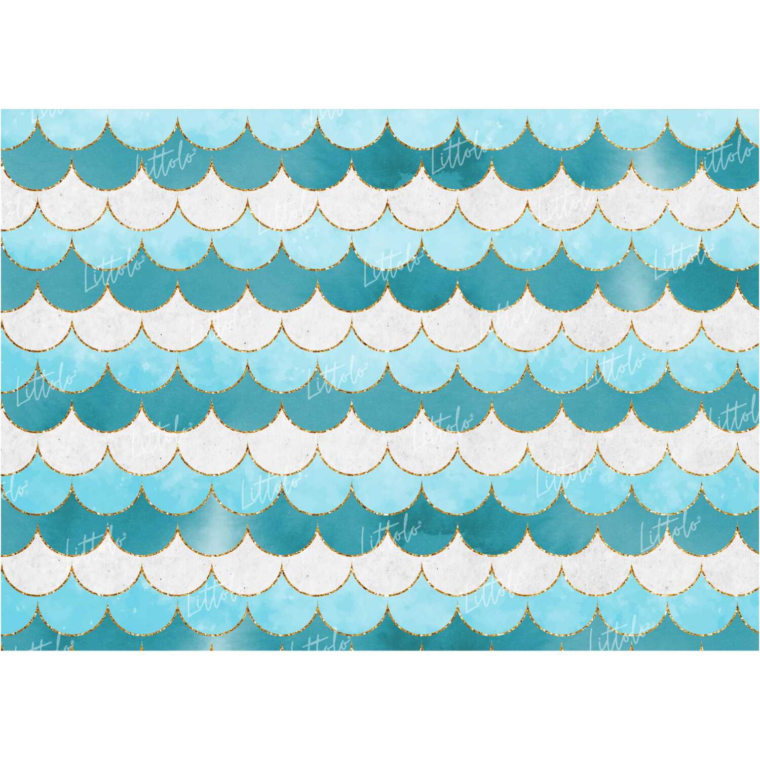 LB0166 Mermaid Fins Theme Backdrop