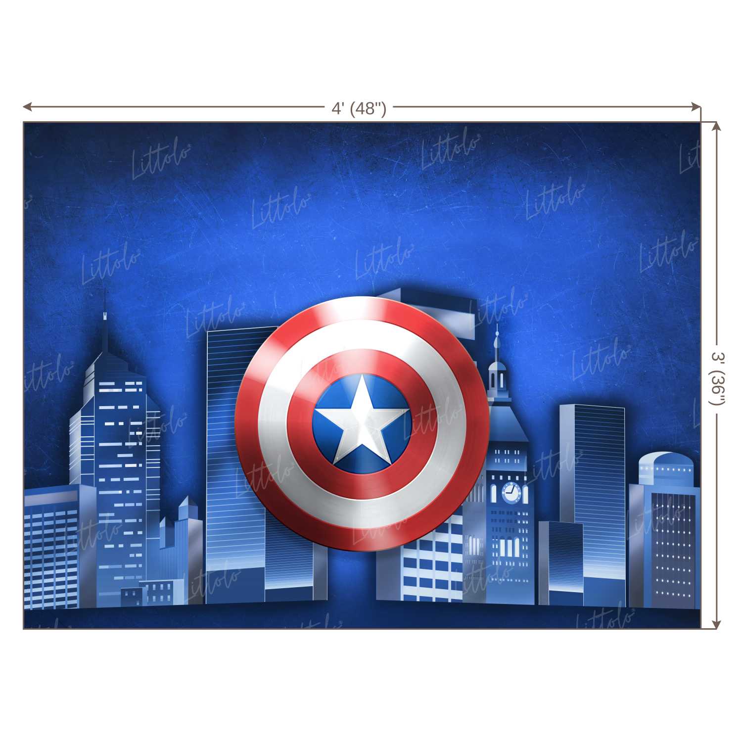 LB0176 Super Hero Shield Theme Backdrop