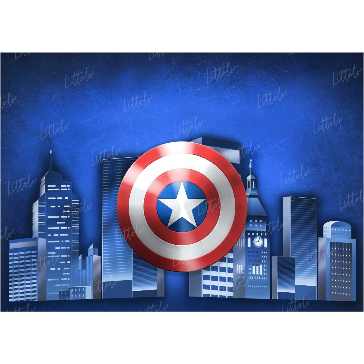LB0176 Super Hero Shield Theme Backdrop
