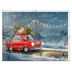 LB0178 Christmas Santa Delivering Gifts Festivals and Seasons Backdrop