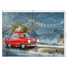 LB0178 Christmas Santa Delivering Gifts Festivals and Seasons Backdrop