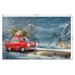 LB0178 Christmas Santa Delivering Gifts Festivals and Seasons Backdrop