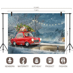 LB0178 Christmas Santa Delivering Gifts Festivals and Seasons Backdrop