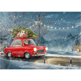 LB0178 Christmas Santa Delivering Gifts Festivals and Seasons Backdrop