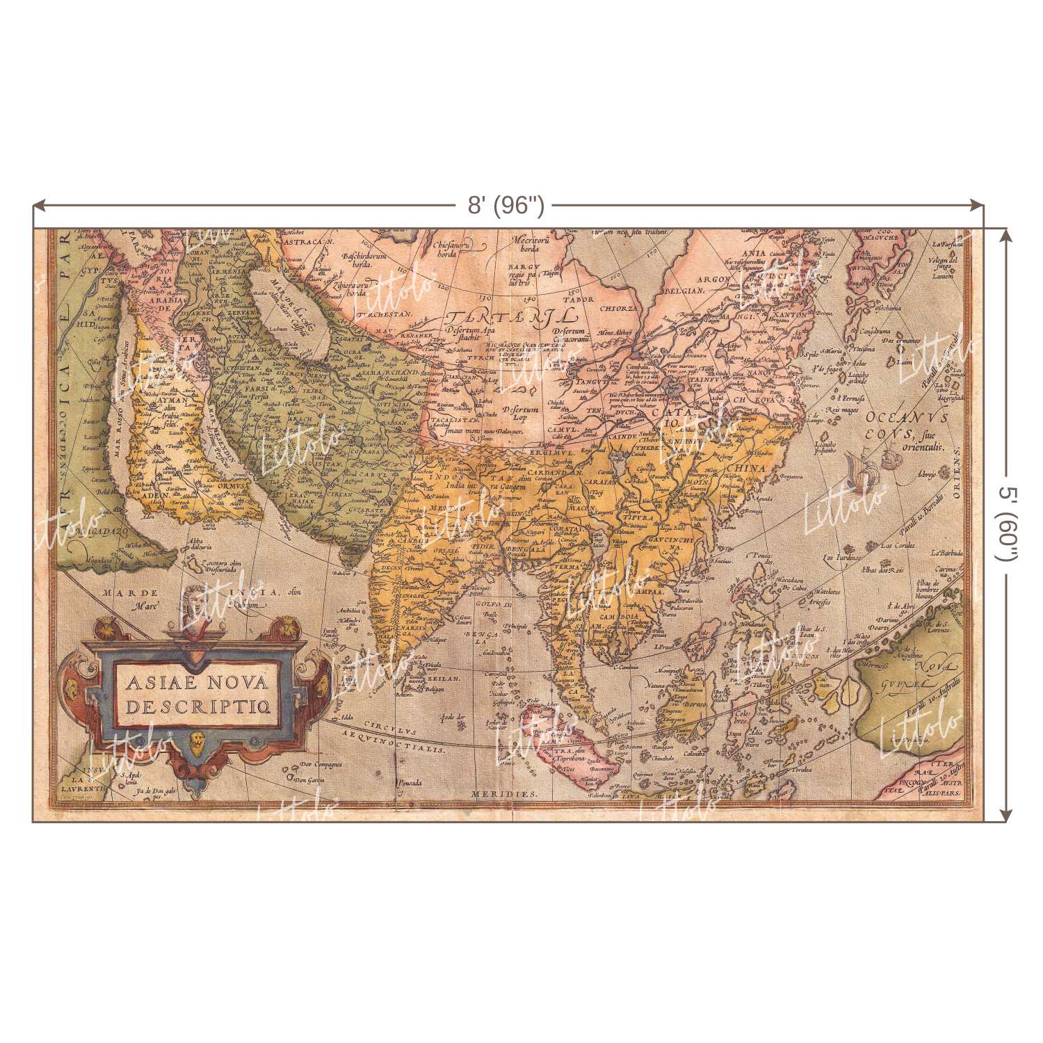 LB0181 Historic World Map Theme Backdrop