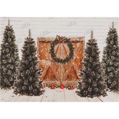 LB0184 Christmas Trees Festivals and Seasons Backdrop