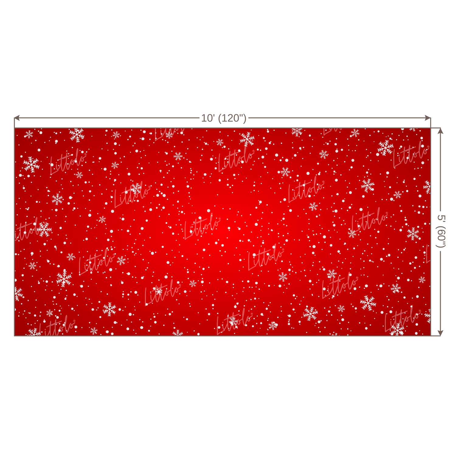 LB0185 Christmas Snow Flakes | Red Festivals and Seasons Backdrop
