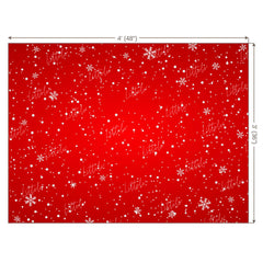 LB0185 Christmas Snow Flakes | Red Festivals and Seasons Backdrop