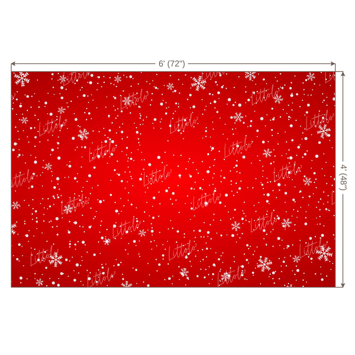 LB0185 Christmas Snow Flakes | Red Festivals and Seasons Backdrop