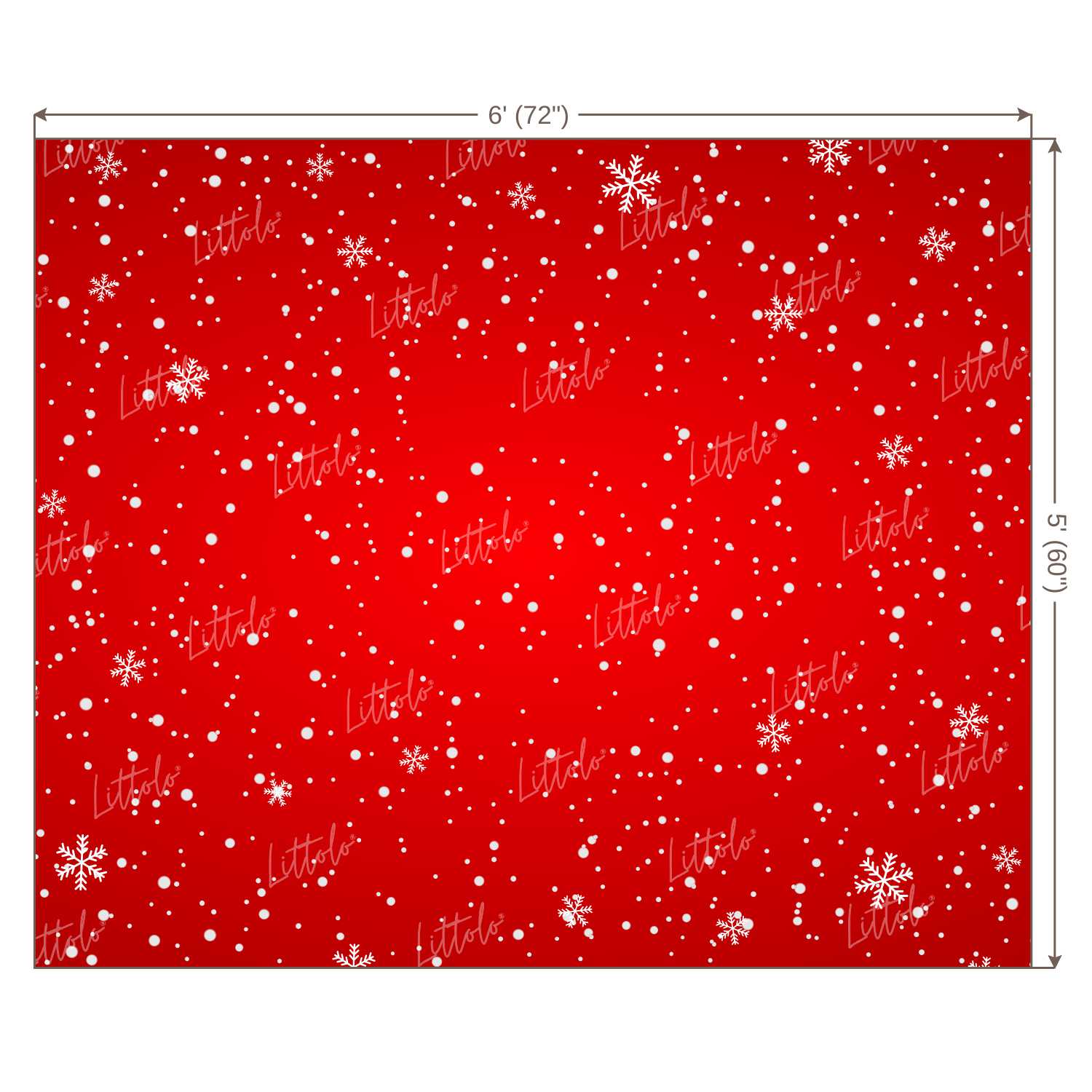 LB0185 Christmas Snow Flakes | Red Festivals and Seasons Backdrop
