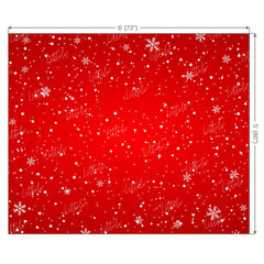 LB0185 Christmas Snow Flakes | Red Festivals and Seasons Backdrop