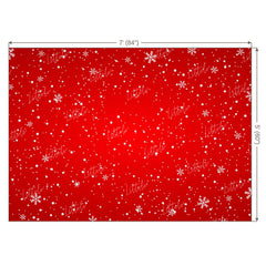 LB0185 Christmas Snow Flakes | Red Festivals and Seasons Backdrop
