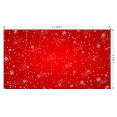 LB0185 Christmas Snow Flakes | Red Festivals and Seasons Backdrop