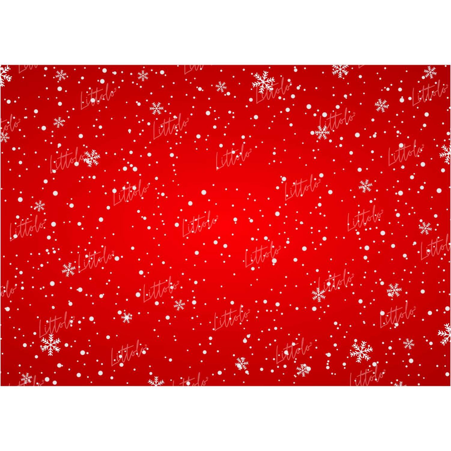 LB0185 Christmas Snow Flakes | Red Festivals and Seasons Backdrop