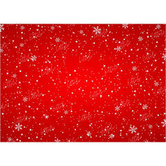 LB0185 Christmas Snow Flakes | Red Festivals and Seasons Backdrop