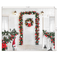 LB0190 Christmas Doorway Festivals and Seasons Backdrop