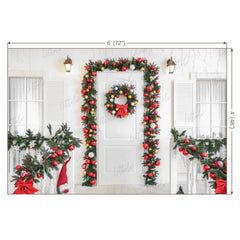 LB0190 Christmas Doorway Festivals and Seasons Backdrop