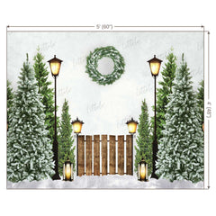 LB0191 Christmas Trees Festivals and Seasons Backdrop