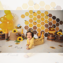 LB0203 Honey Bee Design 2 Theme Backdrop