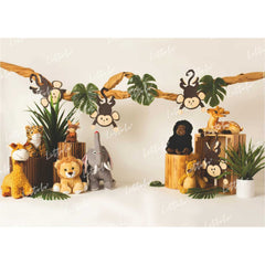 LB0204 Wild Animals Theme Backdrop