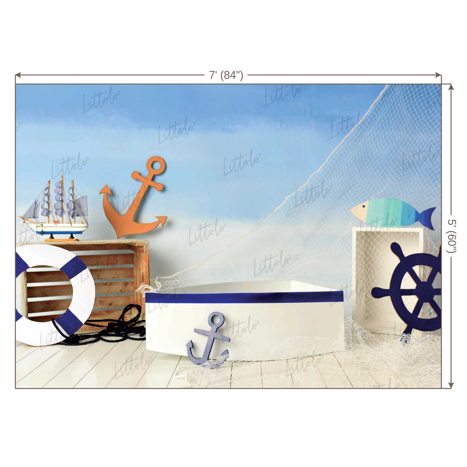 LB0209 Sailor Theme Backdrop