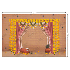 LB0217 Krishna Janmashtami Theme Backdrop