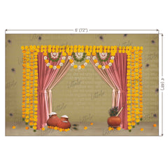 LB0217 Krishna Janmashtami Theme Backdrop
