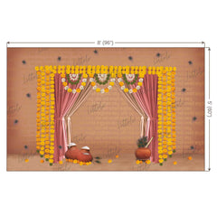 LB0217 Krishna Janmashtami Theme Backdrop