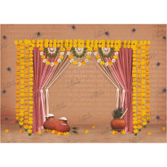 LB0217 Krishna Janmashtami Theme Backdrop