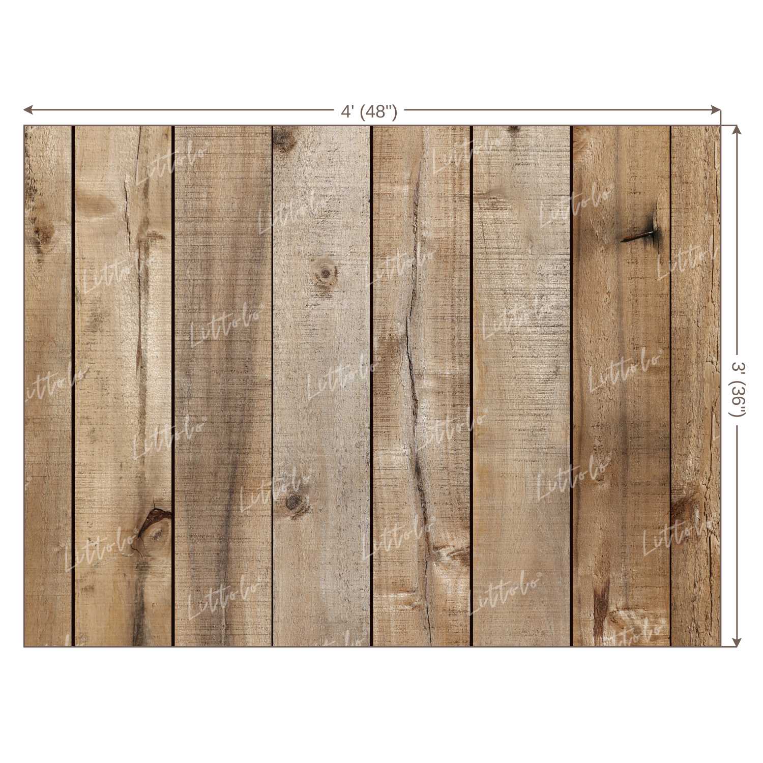 LB0218 Natural Wood Light Shades Planks Backdrop