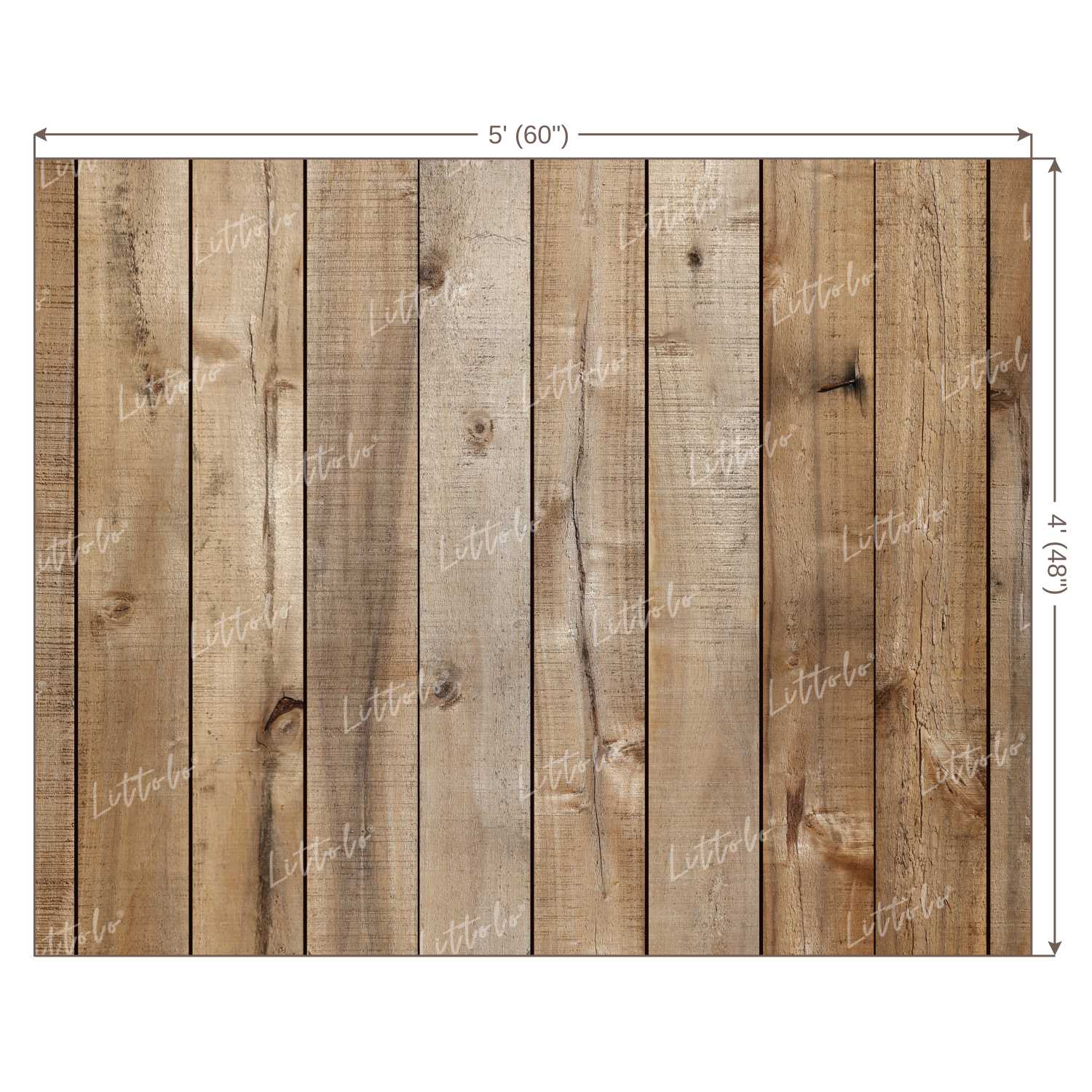 LB0218 Natural Wood Light Shades Planks Backdrop