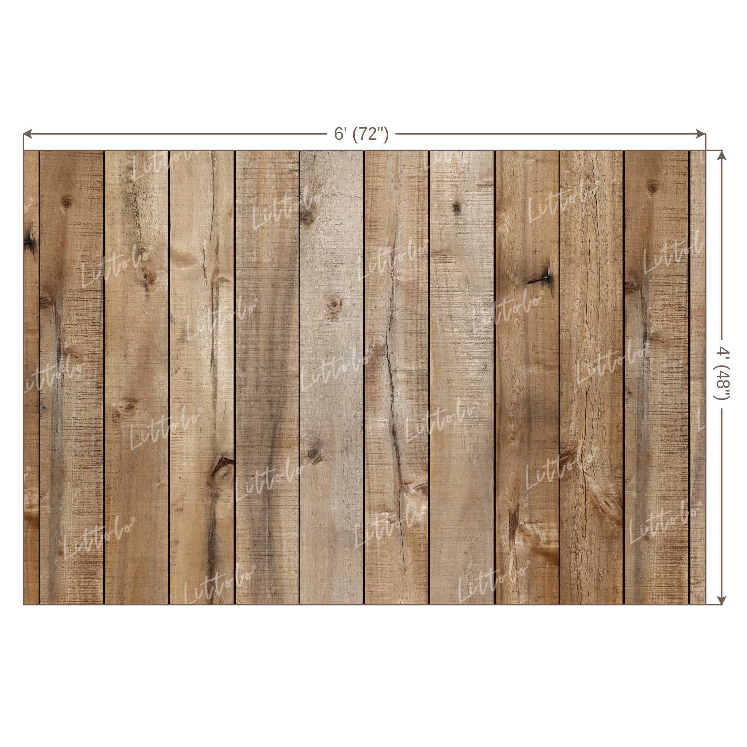 LB0218 Natural Wood Light Shades Planks Backdrop